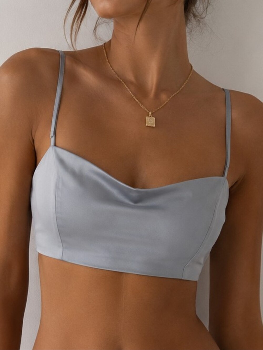 House Of Harlow Satin Bra Top